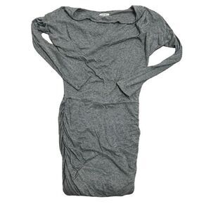 Athleta Women's Size Small Gray Pullover Ruched Blouson Solstice Cowl Dress‎